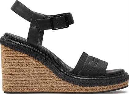 ΕΣΠΑΝΤΡΙΓΙΕΣ WEDGE SANDAL 70 HE HW0HW02050 ΜΑΥΡΟ CALVIN KLEIN