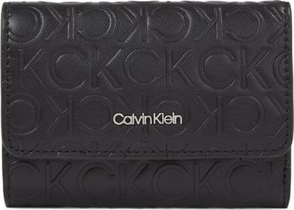 ΓΥΝΑΙΚΕΙΟ ΠΟΡΤΟΦΟΛΙ CK MUST TRIFOLD SM EMB K60K611325 ΜΑΥΡΟ CALVIN KLEIN από το MODIVO