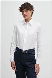 ΓΥΝΑΙΚΕΙΟ ΠΟΥΚΑΜΙΣΟ ΜΟΝΟΧΡΩΜΟ SLIM FIT - K20K207671 ΛΕΥΚΟ CALVIN KLEIN