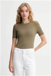 ΓΥΝΑΙΚΕΙΟ T-SHIRT ΜΕ ΜΕΤΑΛΛΙΚΟ ΛΟΓΟΤΥΠΟ - LV044D246G ΧΑΚΙ CALVIN KLEIN