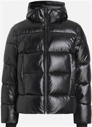 HOODED QUILT PUFFER MW GLOSS CALVIN KLEIN