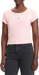JEANS A- WOVEN LABEL 2X2 RIB BABY TEE CALVIN KLEIN