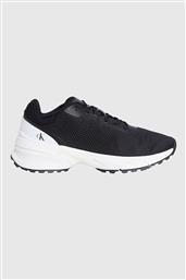 ΑΝΔΡΙΚΑ SNEAKERS ΜΕ ΛΟΓΟΤΥΠΟ ''HIKE RUNNER'' - YM0YM01284 ΑΣΠΡΟΜΑΥΡΟ CALVIN KLEIN JEANS