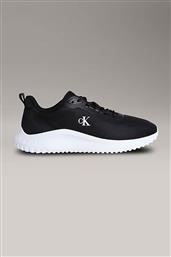 ΑΝΔΡΙΚΑ SNEAKERS ΜΕ ΛΟΓΟΤΥΠΟ - YM0YM01285 ΑΣΠΡΟΜΑΥΡΟ CALVIN KLEIN JEANS
