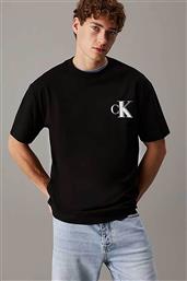 ΑΝΔΡΙΚΟ T-SHIRT ΜΕ MONOGRAM ΣΤΟ ΣΤΗΘΟΣ ΚΑΙ ΣΤΟ ΠΙΣΩ ΜΕΡΟΣ RELAXED FIT - J30J327475 ΜΑΥΡΟ CALVIN KLEIN JEANS