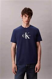 ΑΝΔΡΙΚΟ T-SHIRT ΜΟΝΟΧΡΩΜΟ ΜΕ ΛΟΓΟΤΥΠΟ - LV04RB862G ΜΠΛΕ CALVIN KLEIN JEANS