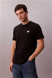 ΑΝΔΡΙΚΟ T-SHIRT ΜΟΝΟΧΡΩΜΟ ΜΕ ΛΟΓΟΤΥΠΟ REGULAR FIT - LV04RC272G ΜΑΥΡΟ CALVIN KLEIN JEANS