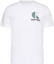 ΑΝΔΡΙΚΟ T-SHIRT ΜΟΝΟΧΡΩΜΟ ΜΕ ΛΟΓΟΤΥΠΟ REGULAR FIT - LV04RC843G ΛΕΥΚΟ CALVIN KLEIN JEANS