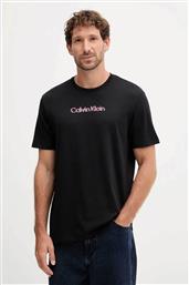 ΑΝΔΡΙΚΟ T-SHIRT ΜΟΝΟΧΡΩΜΟ ΜΕ ΛΟΓΟΤΥΠΟ REGULAR FIT - LV04RC858G ΜΑΥΡΟ CALVIN KLEIN JEANS