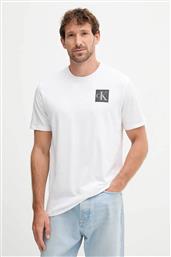 ΑΝΔΡΙΚΟ T-SHIRT ΜΟΝΟΧΡΩΜΟ ΜΕ ΛΟΓΟΤΥΠΟ REGULAR FIT - LV04RC859G ΛΕΥΚΟ CALVIN KLEIN JEANS