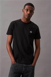 ΑΝΔΡΙΚΟ T-SHIRT ΜΟΝΟΧΡΩΜΟ ΜΕ ΛΟΓΟΤΥΠΟ SLIM FIT - J30J314544 ΜΑΥΡΟ CALVIN KLEIN JEANS