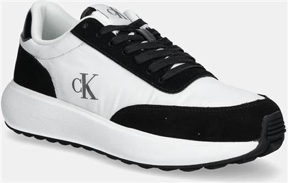 ΑΘΛΗΤΙΚΑ ATHLEISURE RUNNER LACEUP MIX WN ΧΡΩΜΑ: ΑΣΠΡΟ, YW0YW01774 CALVIN KLEIN JEANS
