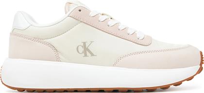 ΑΘΛΗΤΙΚΑ ATHLEISURE RUNNER LACEUP MIX WN YW0YW01774 ΛΕΥΚΟ CALVIN KLEIN JEANS