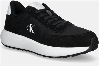 ΑΘΛΗΤΙΚΑ ATHLEISURE RUNNER LACEUP NY-SU ΧΡΩΜΑ: ΜΑΥΡΟ, YM0YM01370 CALVIN KLEIN JEANS