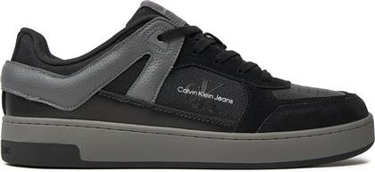 ΑΘΛΗΤΙΚΑ BASKET CUP LOW LACEUP LTH ML MTR YM0YM00994 ΜΑΥΡΟ CALVIN KLEIN JEANS