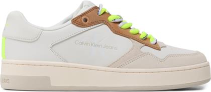 ΑΘΛΗΤΙΚΑ BASKET CUPSOLE FLUO CONTRAST YW0YW00920 ΛΕΥΚΟ CALVIN KLEIN JEANS