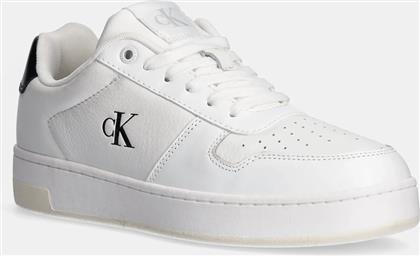 ΑΘΛΗΤΙΚΑ BASKET CUPSOLE LOW MG ΧΡΩΜΑ: ΑΣΠΡΟ, YW0YW01765 CALVIN KLEIN JEANS
