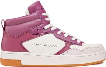 ΑΘΛΗΤΙΚΑ BASKET CUPSOLE MID LTH MONO YW0YW00877 ΜΩΒ CALVIN KLEIN JEANS