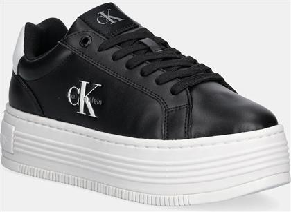 ΑΘΛΗΤΙΚΑ BOLD FLATF LOW LACE LTH ΧΡΩΜΑ: ΜΑΥΡΟ, YW0YW01878 CALVIN KLEIN JEANS