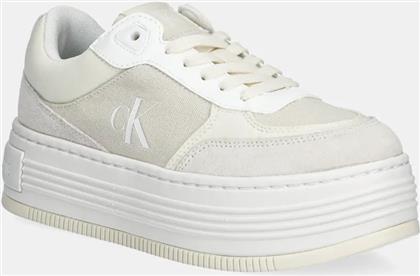 ΑΘΛΗΤΙΚΑ BOLD FLATF LOW MIX MG MEDIA ΧΡΩΜΑ: ΜΠΕΖ, YW0YW01638 CALVIN KLEIN JEANS