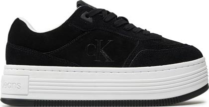 ΑΘΛΗΤΙΚΑ BOLD PLATF LACEUP LOW MG SUEDE YW0YW01575 ΜΑΥΡΟ CALVIN KLEIN JEANS