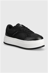 ΑΘΛΗΤΙΚΑ BOLD PLATF LOW LACE MIX IN MTL ΧΡΩΜΑ: ΜΑΥΡΟ, YW0YW01471 CALVIN KLEIN JEANS