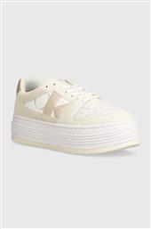 ΑΘΛΗΤΙΚΑ BOLD PLATF LOW LACE MIX NBS MTR ΧΡΩΜΑ: ΜΠΕΖ, YW0YW01482 CALVIN KLEIN JEANS