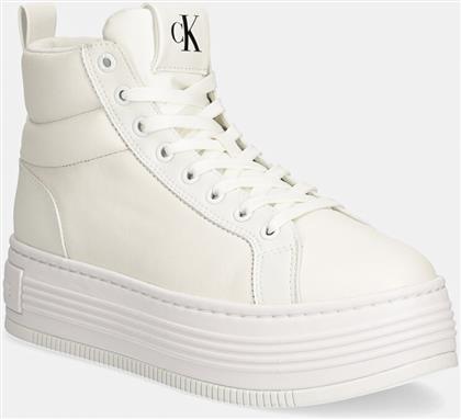 ΑΘΛΗΤΙΚΑ BOLD PLATF MID OH MG LTH ΧΡΩΜΑ: ΑΣΠΡΟ, YW0YW01583 CALVIN KLEIN JEANS