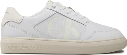 ΑΘΛΗΤΙΚΑ CASUAL CUPSOLE LTH-PU MONO YM0YM00573 ΛΕΥΚΟ CALVIN KLEIN JEANS