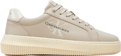 ΑΘΛΗΤΙΚΑ CHUNKY CUPSOLE LACEUP LTH ML MTL YW0YW01476 ΕΚΡΟΥ CALVIN KLEIN JEANS