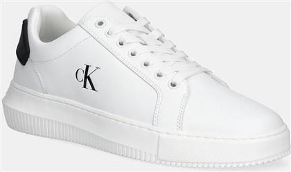 ΑΘΛΗΤΙΚΑ CHUNKY CUPSOLE RU PATCH LTH ΧΡΩΜΑ: ΑΣΠΡΟ, YM0YM01296 CALVIN KLEIN JEANS