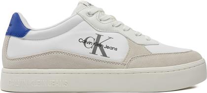 ΑΘΛΗΤΙΚΑ CLASSIC CUPSOLE LOW MIX MTL YM0YM01033 ΛΕΥΚΟ CALVIN KLEIN JEANS