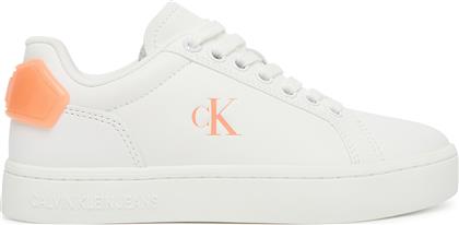 ΑΘΛΗΤΙΚΑ CLASSIC CUPSOLE RU PATCH LTH WN YW0YW01845 ΛΕΥΚΟ CALVIN KLEIN JEANS
