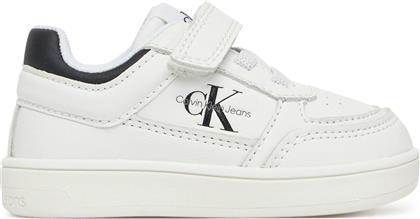 ΑΘΛΗΤΙΚΑ LOW CUT LACE-UP/ VELCRO SNEAKER V1X9-82077-1355 M ΛΕΥΚΟ CALVIN KLEIN JEANS