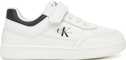 ΑΘΛΗΤΙΚΑ LOW CUT LACE-UP/ VELCRO SNEAKER V1X9-82077-1355 S ΛΕΥΚΟ CALVIN KLEIN JEANS