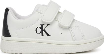 ΑΘΛΗΤΙΚΑ LOW CUT LACE VELCRO SNEAKER V1X9-82080-1355 M ΛΕΥΚΟ CALVIN KLEIN JEANS