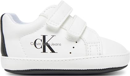 ΑΘΛΗΤΙΚΑ LOW CUT VELCRO V0B9-82070-1582 ΛΕΥΚΟ CALVIN KLEIN JEANS