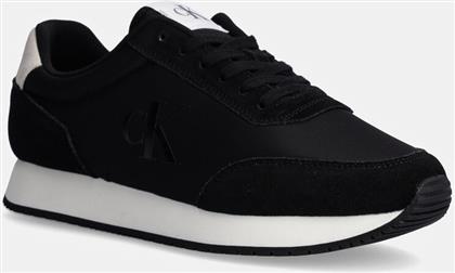 ΑΘΛΗΤΙΚΑ RETRO RUNNER ICONIC SNK ΧΡΩΜΑ: ΜΑΥΡΟ, YM0YM01119 CALVIN KLEIN JEANS