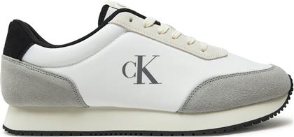 ΑΘΛΗΤΙΚΑ RETRO RUNNER ICONIC SNK YM0YM01119 ΛΕΥΚΟ CALVIN KLEIN JEANS