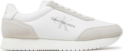 ΑΘΛΗΤΙΚΑ RETRO RUNNER LOW LACEUP SU-NY ML YM0YM00746 ΛΕΥΚΟ CALVIN KLEIN JEANS