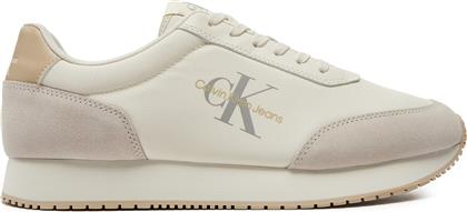 ΑΘΛΗΤΙΚΑ RETRO RUNNER LOW MIX MTL YM0YM01032 ΕΚΡΟΥ CALVIN KLEIN JEANS