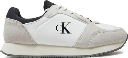 ΑΘΛΗΤΙΚΑ RETRO SOCK RUNNER MG WMM YM0YM01152 ΛΕΥΚΟ CALVIN KLEIN JEANS