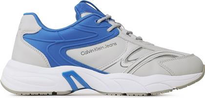 ΑΘΛΗΤΙΚΑ RETRO TENNIS HIGH/LOW FREQUENCY YM0YM00637 ΓΚΡΙ CALVIN KLEIN JEANS