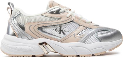 ΑΘΛΗΤΙΚΑ RETRO TENNIS LOW LACE MH ML MR YW0YW01381 ΛΕΥΚΟ CALVIN KLEIN JEANS