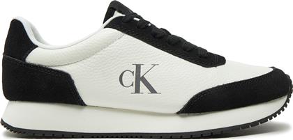 ΑΘΛΗΤΙΚΑ RUNNER LACEUP LOW MIX MG YW0YW01798 ΛΕΥΚΟ CALVIN KLEIN JEANS