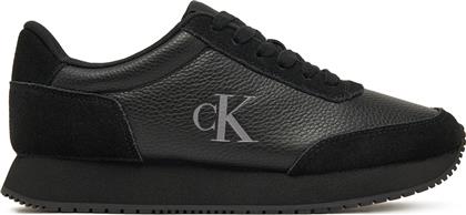 ΑΘΛΗΤΙΚΑ RUNNER LACEUP LOW MIX MG YW0YW01798 ΜΑΥΡΟ CALVIN KLEIN JEANS