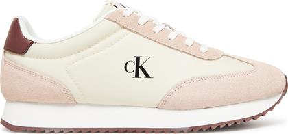 ΑΘΛΗΤΙΚΑ RUNNER LACEUP MG NYLON MIX YW0YW01828 ΕΚΡΟΥ CALVIN KLEIN JEANS