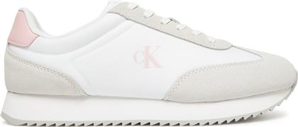 ΑΘΛΗΤΙΚΑ RUNNER LACEUP MG NYLON MIX YW0YW01828 ΛΕΥΚΟ CALVIN KLEIN JEANS