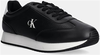 ΑΘΛΗΤΙΚΑ RUNNER LACEUP TC ΧΡΩΜΑ: ΜΑΥΡΟ, YM0YM01187 CALVIN KLEIN JEANS