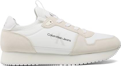 ΑΘΛΗΤΙΚΑ RUNNER SOCK LACEUP NY-LTH YM0YM00553 ΛΕΥΚΟ CALVIN KLEIN JEANS